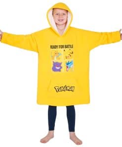 Manta con capucha de forro polar Pokemon para niños y
