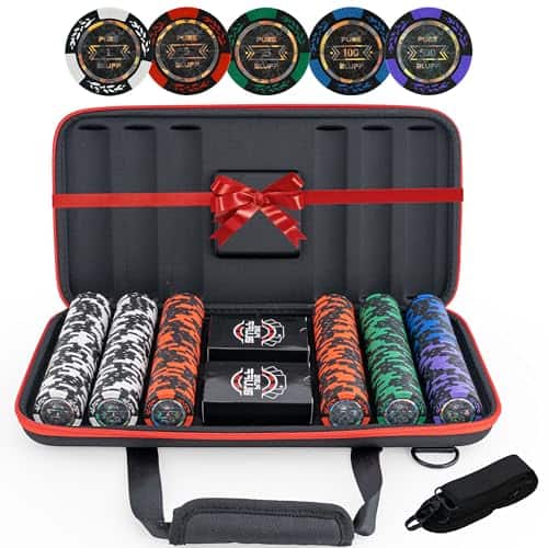 Conjunto de fichas de póker Pure Bluff con estuche - 300