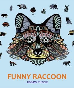 Rompecabezas de Madera de Mapache Grande para Adultos -