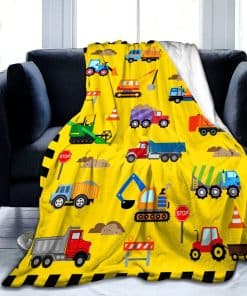 Manta de Construcción de Camiones Lindos de Felpa Súper