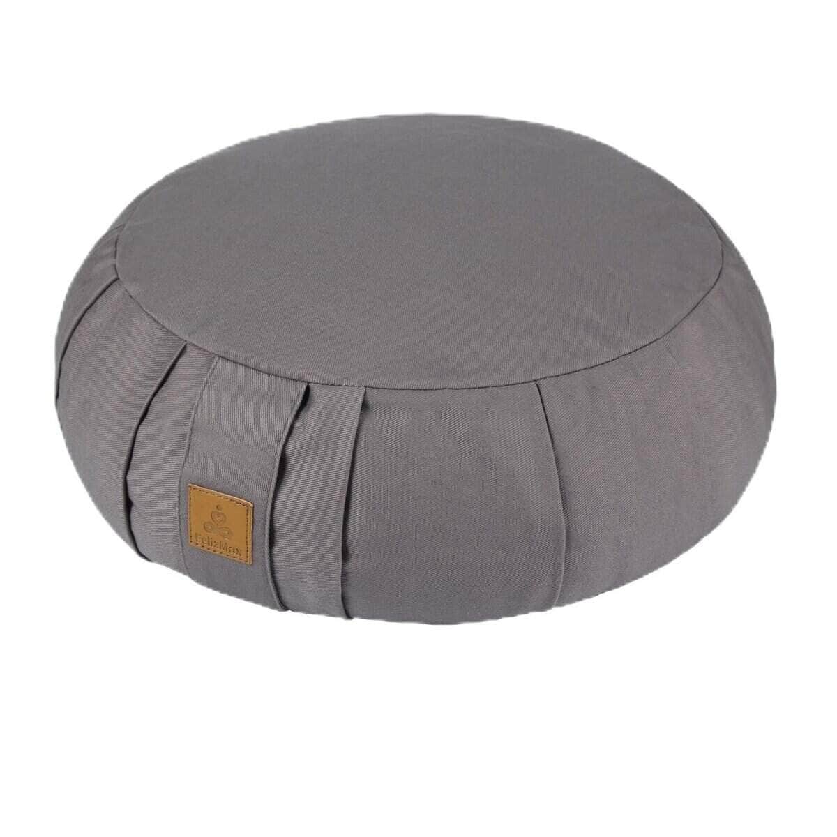 Cojín de meditación redondo Zafu FelizMax -Gris