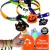 UpBrands 120-Pack Pulseras Zipper de Halloween para Niños:
