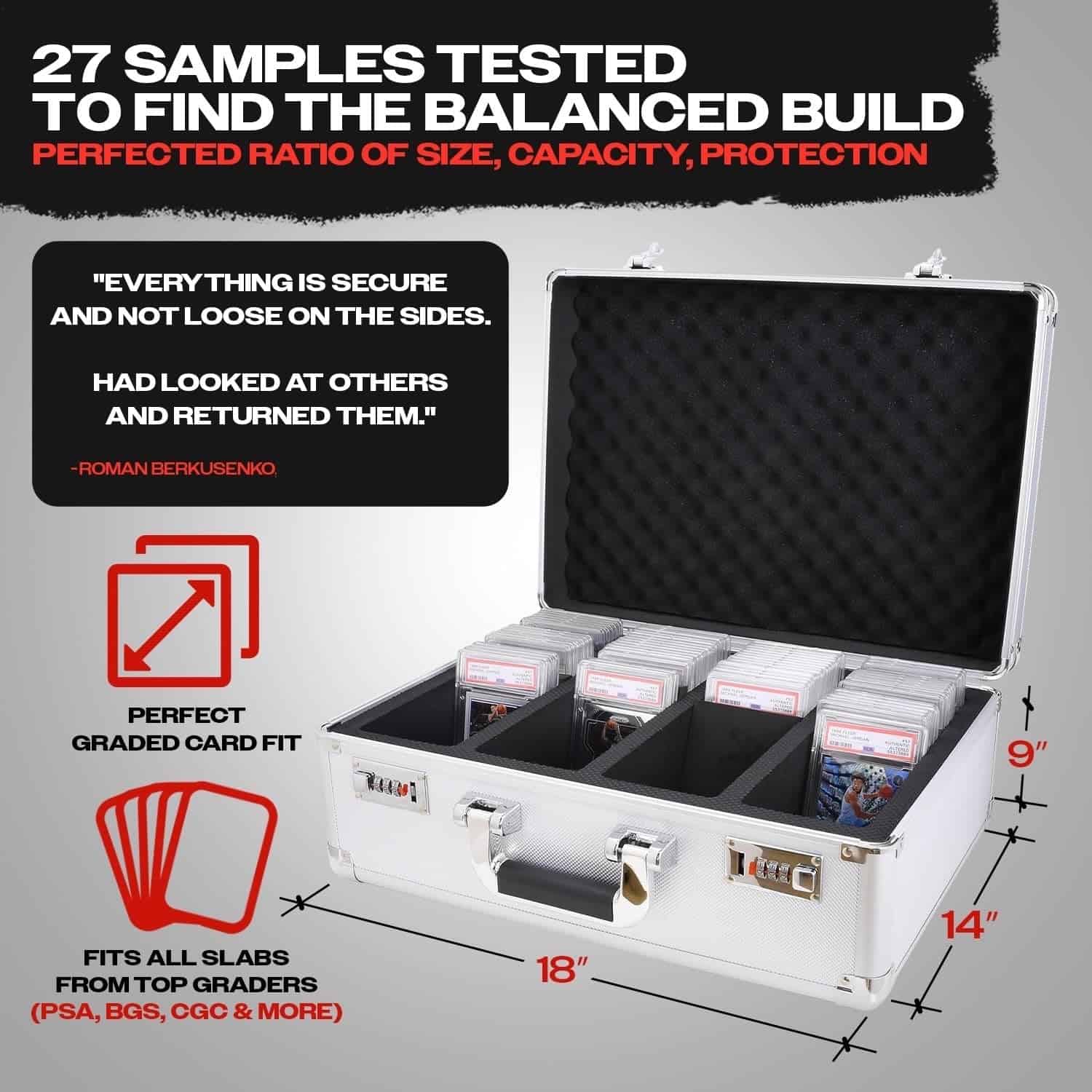 VALUN 160+ 4 ROW Graded Card Storage Box; Caja de - Imagen 3