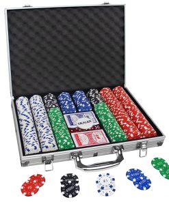 Fichas de póker con números, set de 500 fichas de póker con