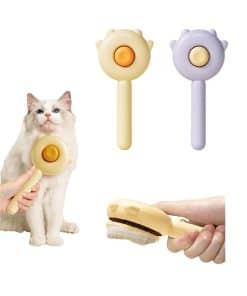 Cepillo para gatos de desprendimiento con botón de