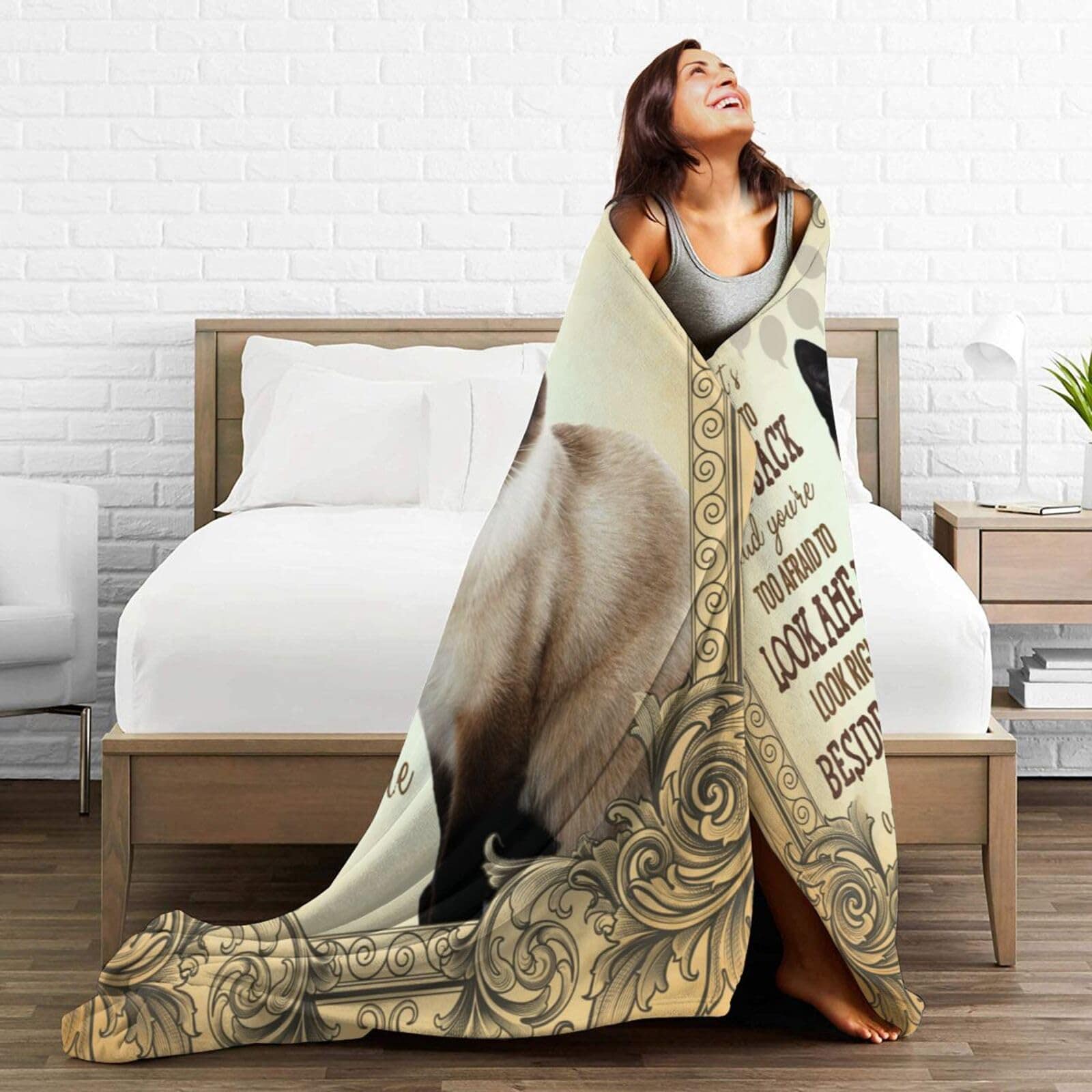 Manta de Gato Siamés Ultra Suave y Ligera de Franela - Imagen 5