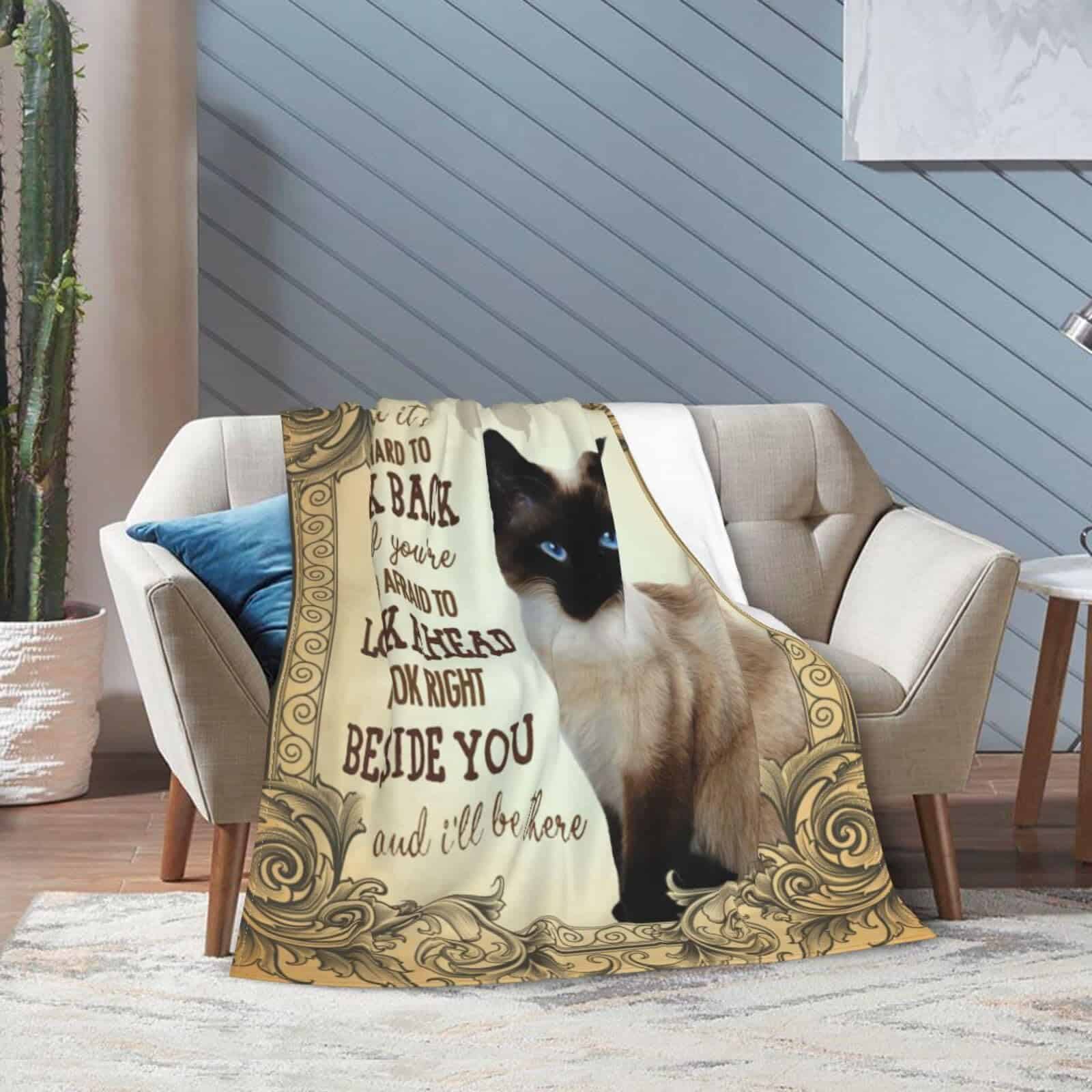 Manta de Gato Siamés Ultra Suave y Ligera de Franela - Imagen 6