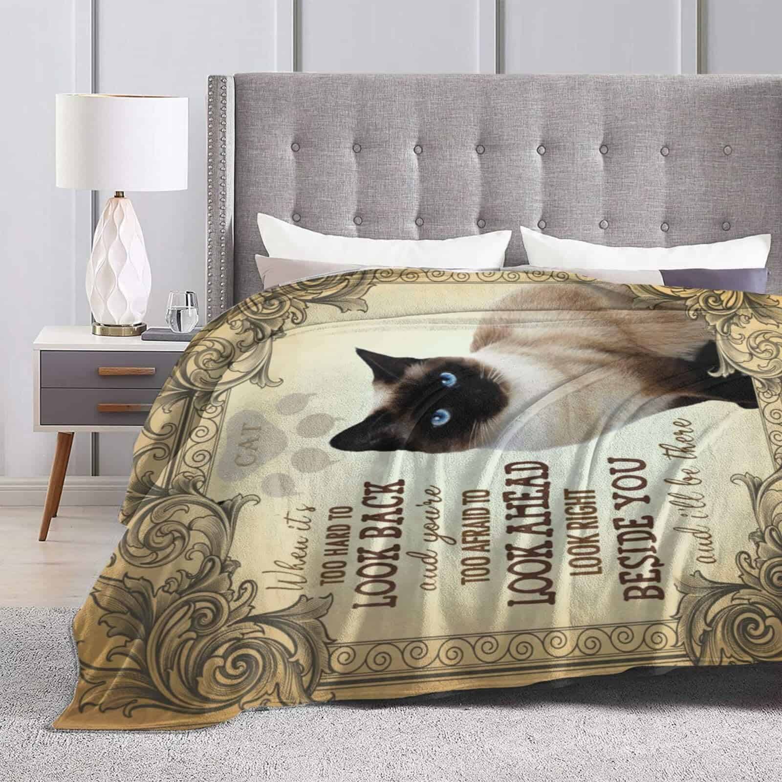 Manta de Gato Siamés Ultra Suave y Ligera de Franela - Imagen 4