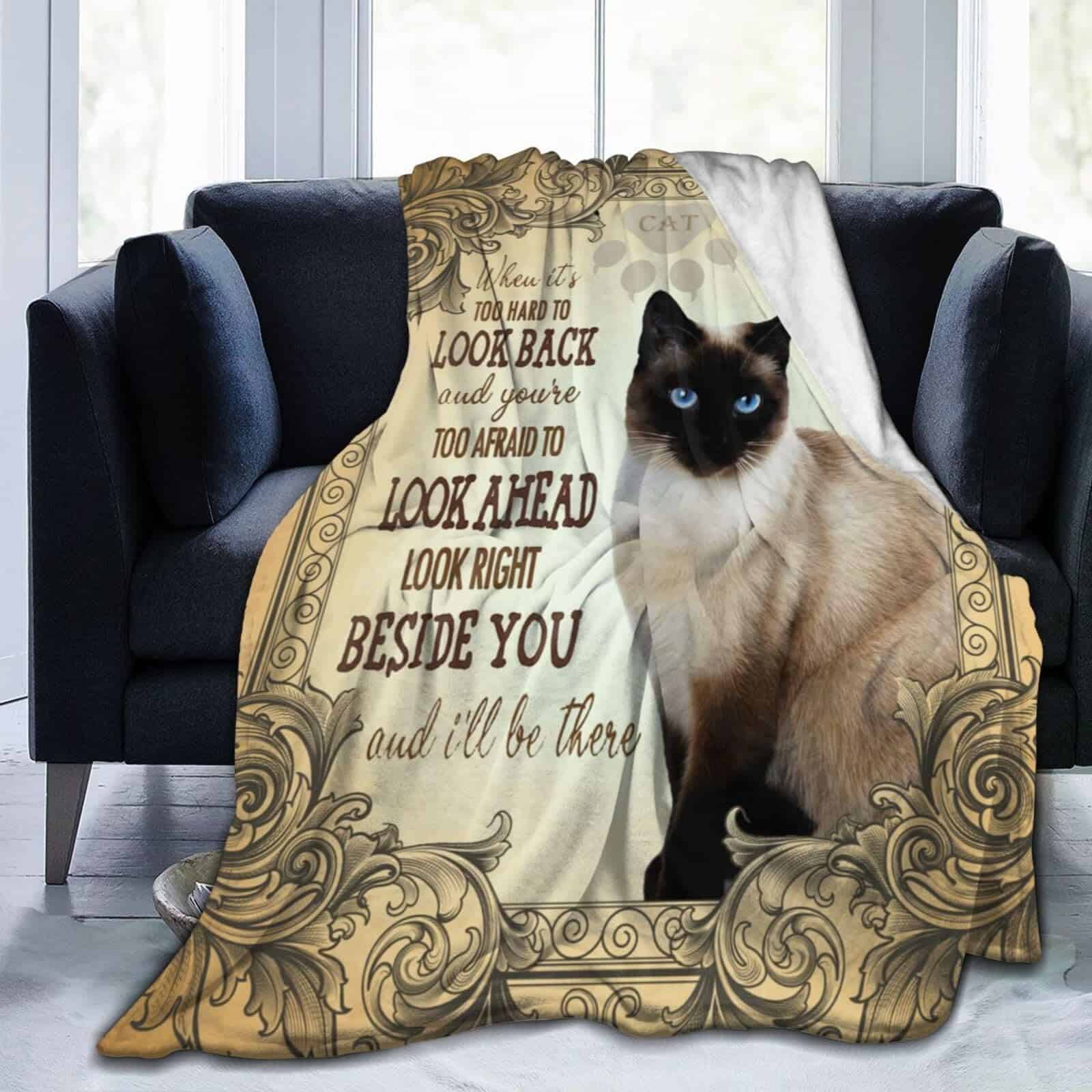 Manta de Gato Siamés Ultra Suave y Ligera de Franela - Imagen 9