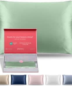 Funda de almohada de seda real Shimmi | Lujo -Verde Salvia