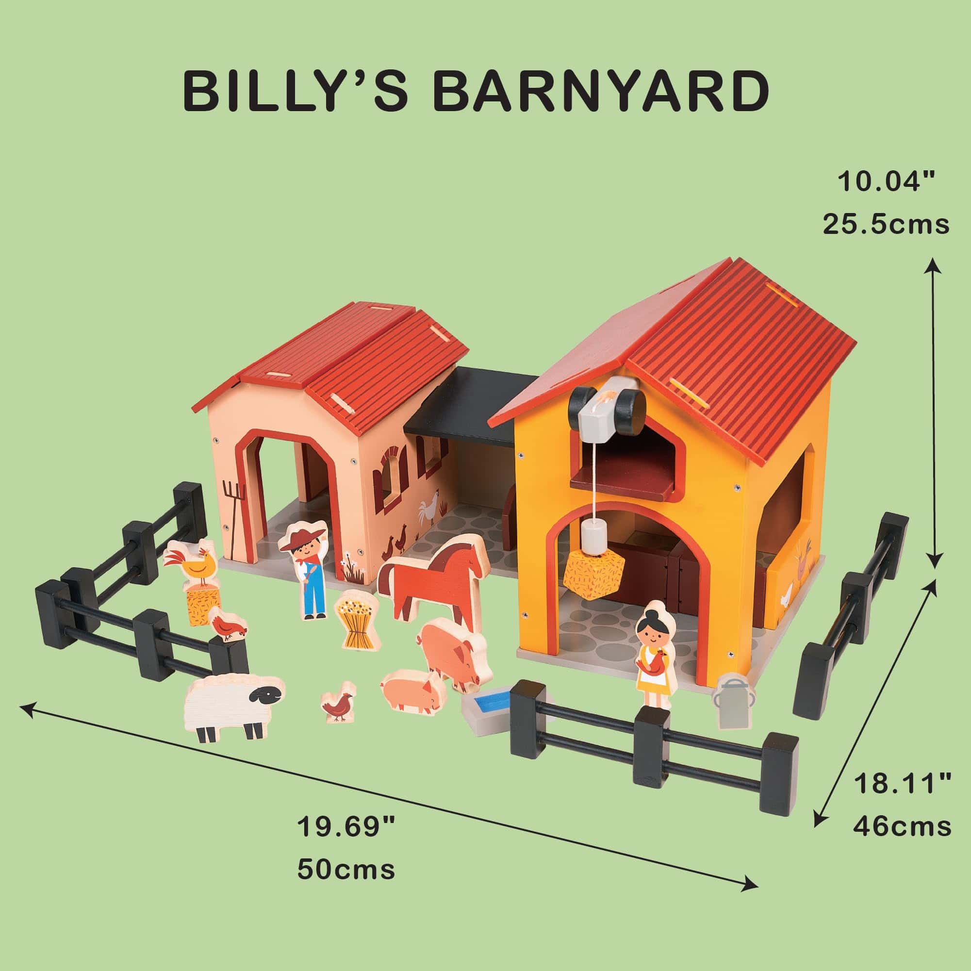 Mentari Toys - Granja de Billy - Set de Juego de Animales - Imagen 8