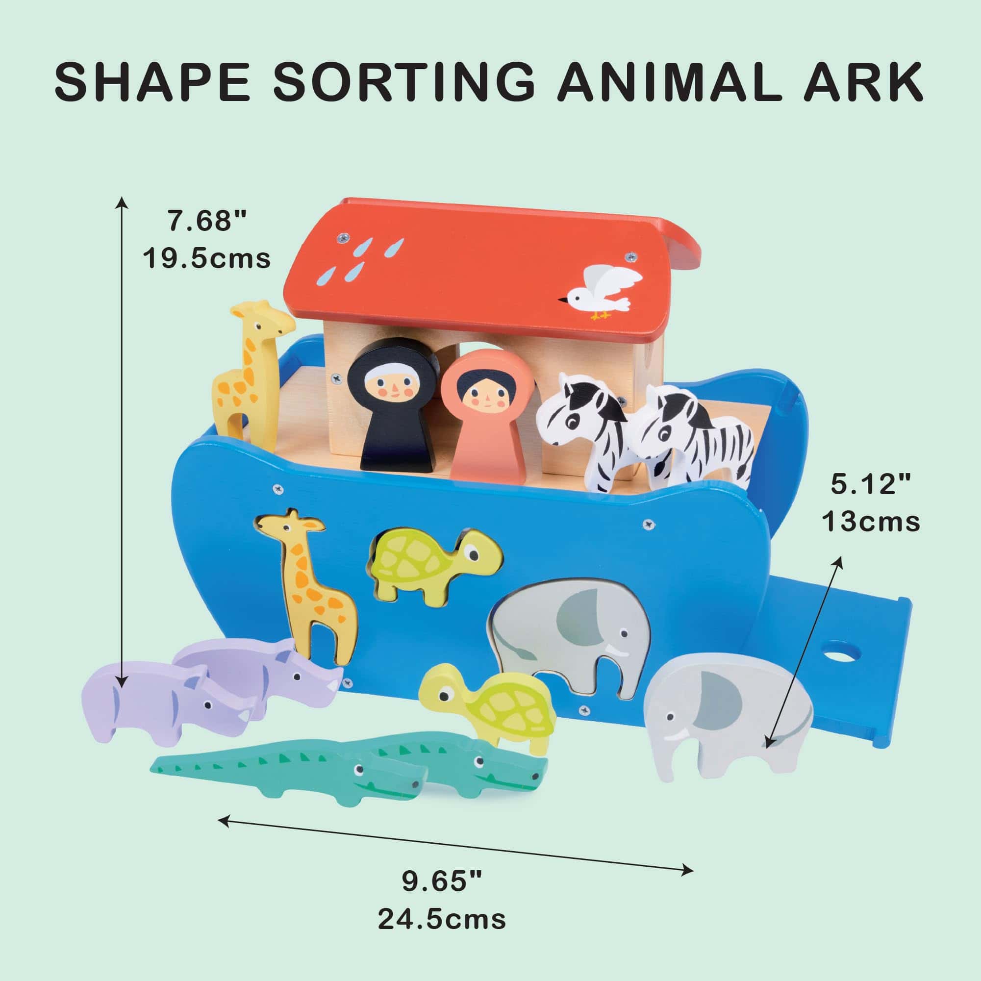 Mentari Toys - Arca de Animales de Clasificación de Formas - Imagen 8