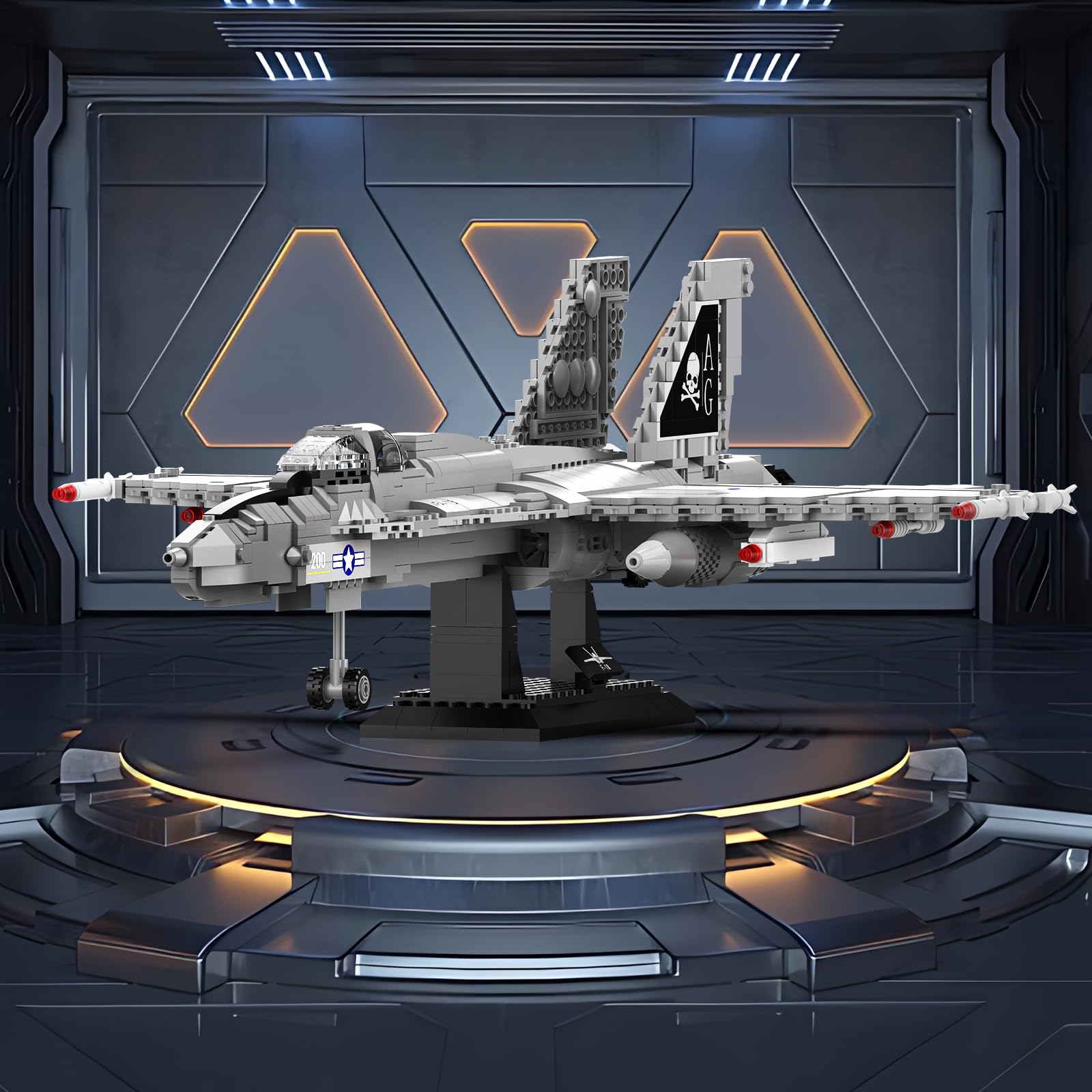 Set de Construcción de Aviones de Combate Militar - Imagen 8