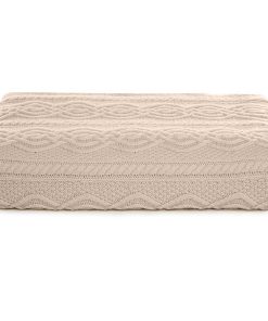 Manta SAOL King Size Irish Aran Throw 100% Lana de Merino