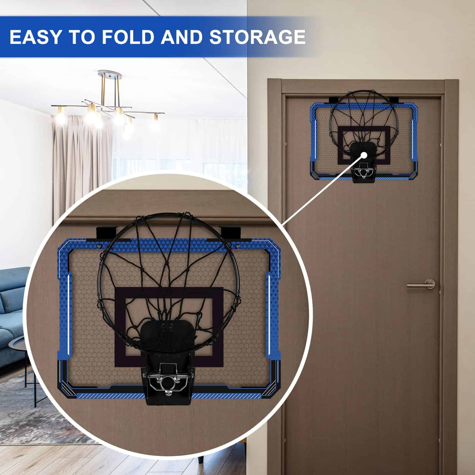 Erixazs Juego de Aro de Baloncesto para Niños en Interior, - Imagen 6