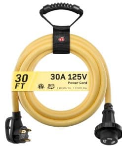 Cable de Extensión para RV de 30 Amp, 30 pies de largo para