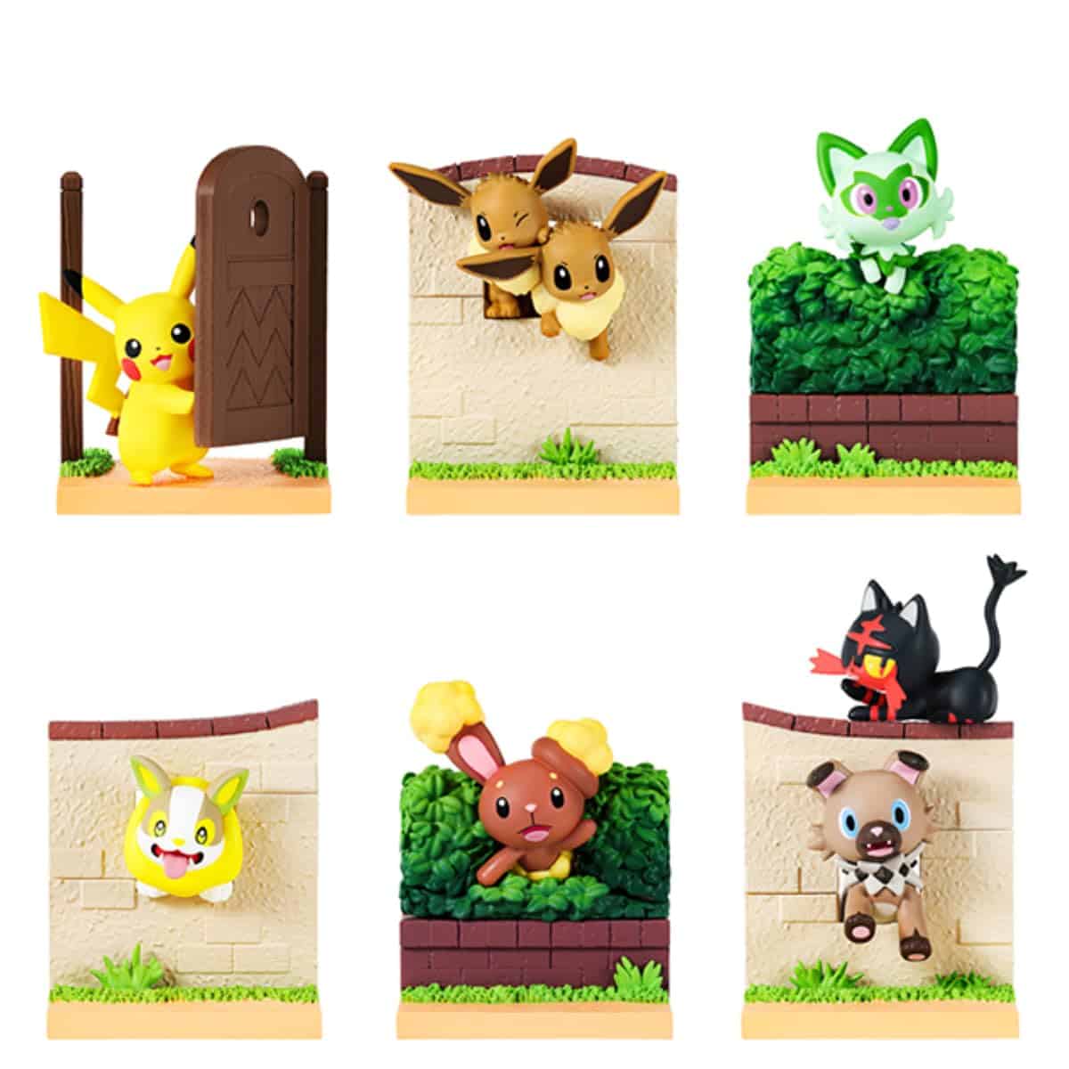 Re-Ment - Caja de 6 Figuras Pokemon Esperándote -