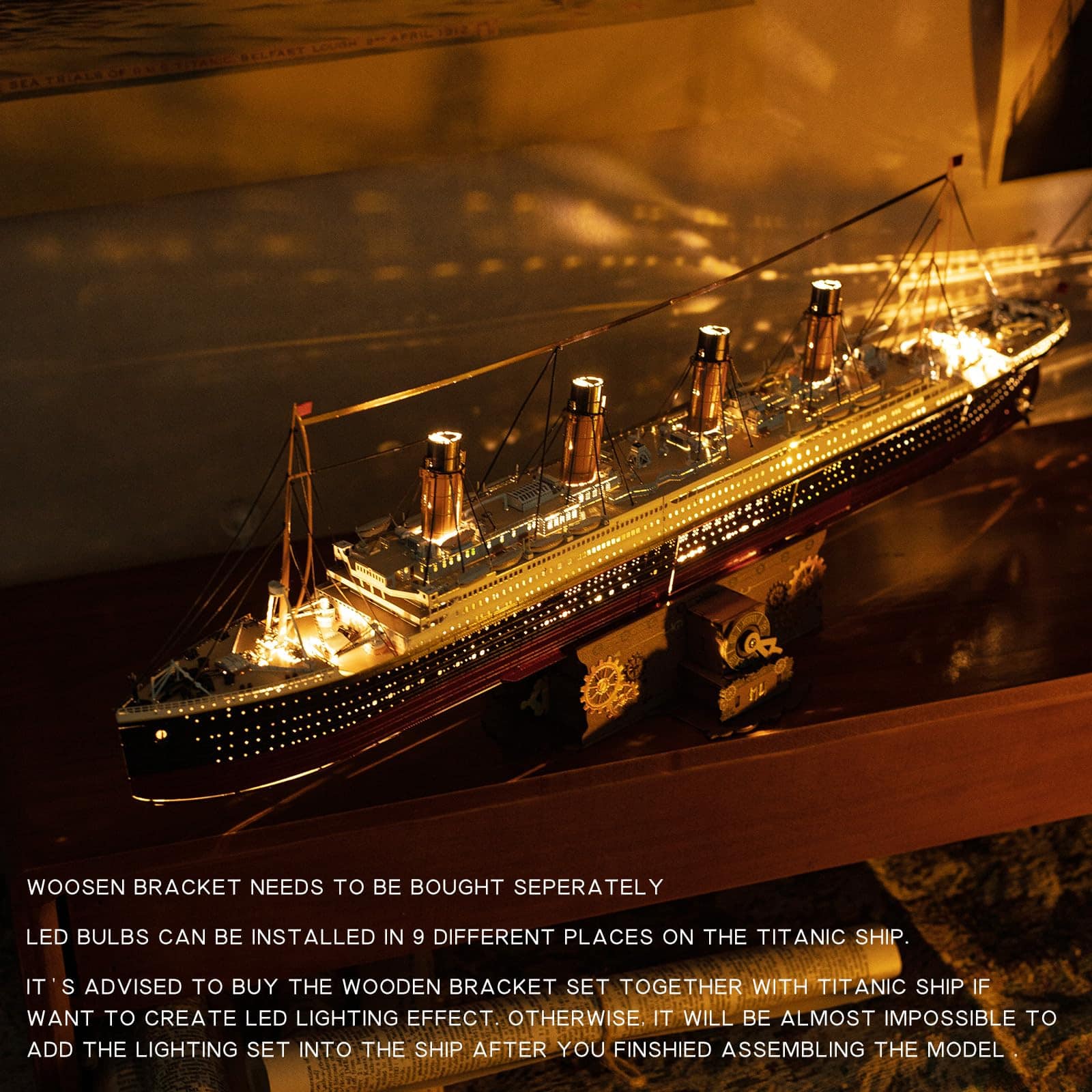 Rompecabezas de Metal 3D para Adultos MU Modelo del Barco - Imagen 4