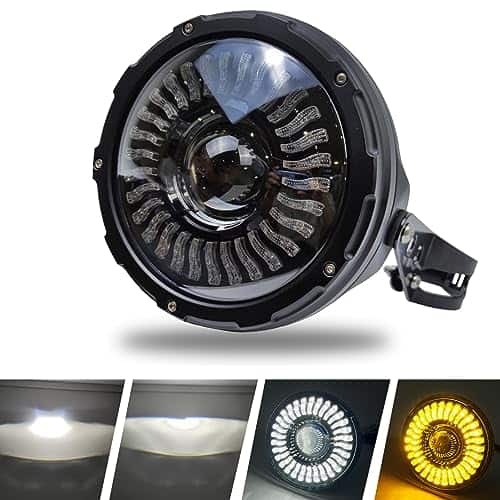 HARPUOU 7 pulgadas Faro LED de motocicleta en marcha blanco - Imagen 3