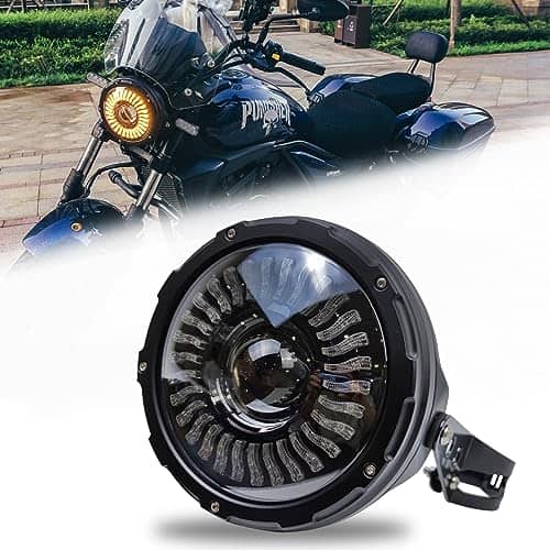 HARPUOU 7 pulgadas Faro LED de motocicleta en marcha blanco