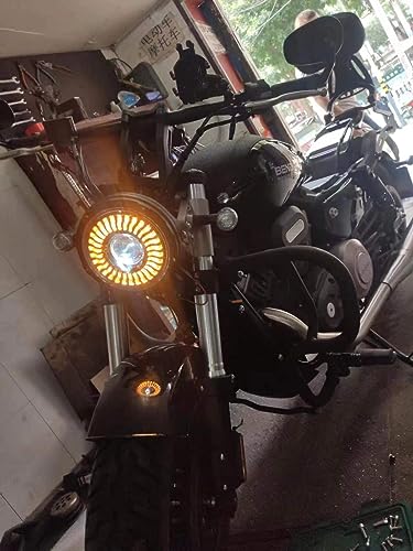 HARPUOU 7 pulgadas Faro LED de motocicleta en marcha blanco - Imagen 9