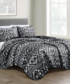 Conjunto de Colcha Geométrica Western ESCE de 3 Piezas