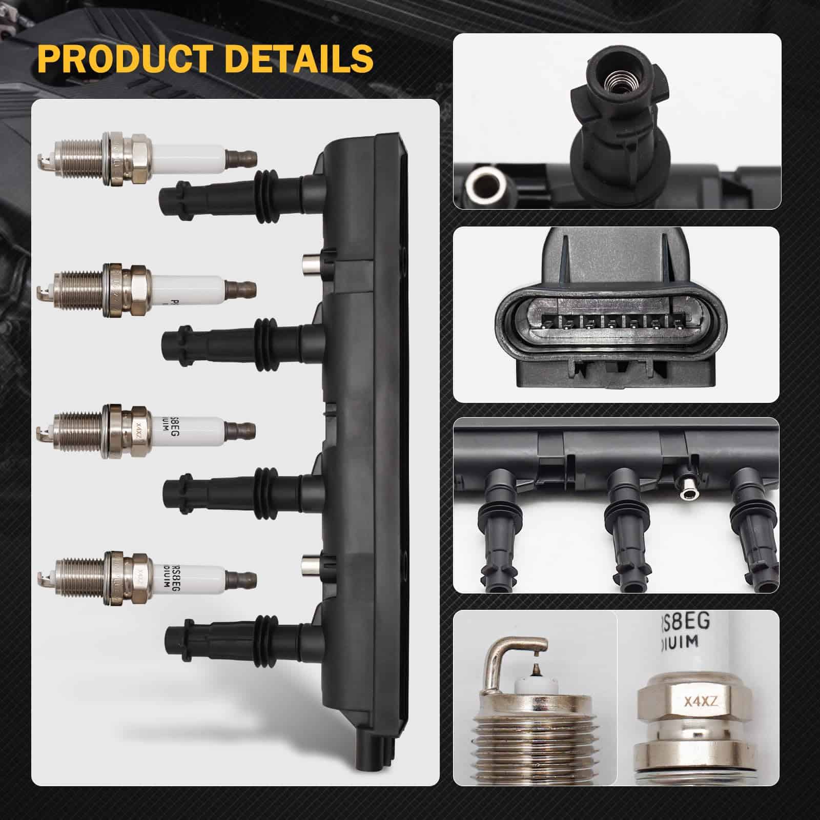 Bobina de Encendido UF669 y Bujía Doble de Iridio 1675 - Imagen 5