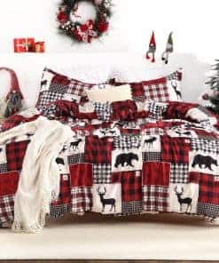 STARBEDIA Funda nórdica navideña King, Juego de sábanas