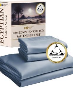 Juego de sábanas de lujo certificadas -Azul Hortensia