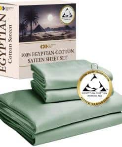 Juego de sábanas de lujo certificado -Verde salvia