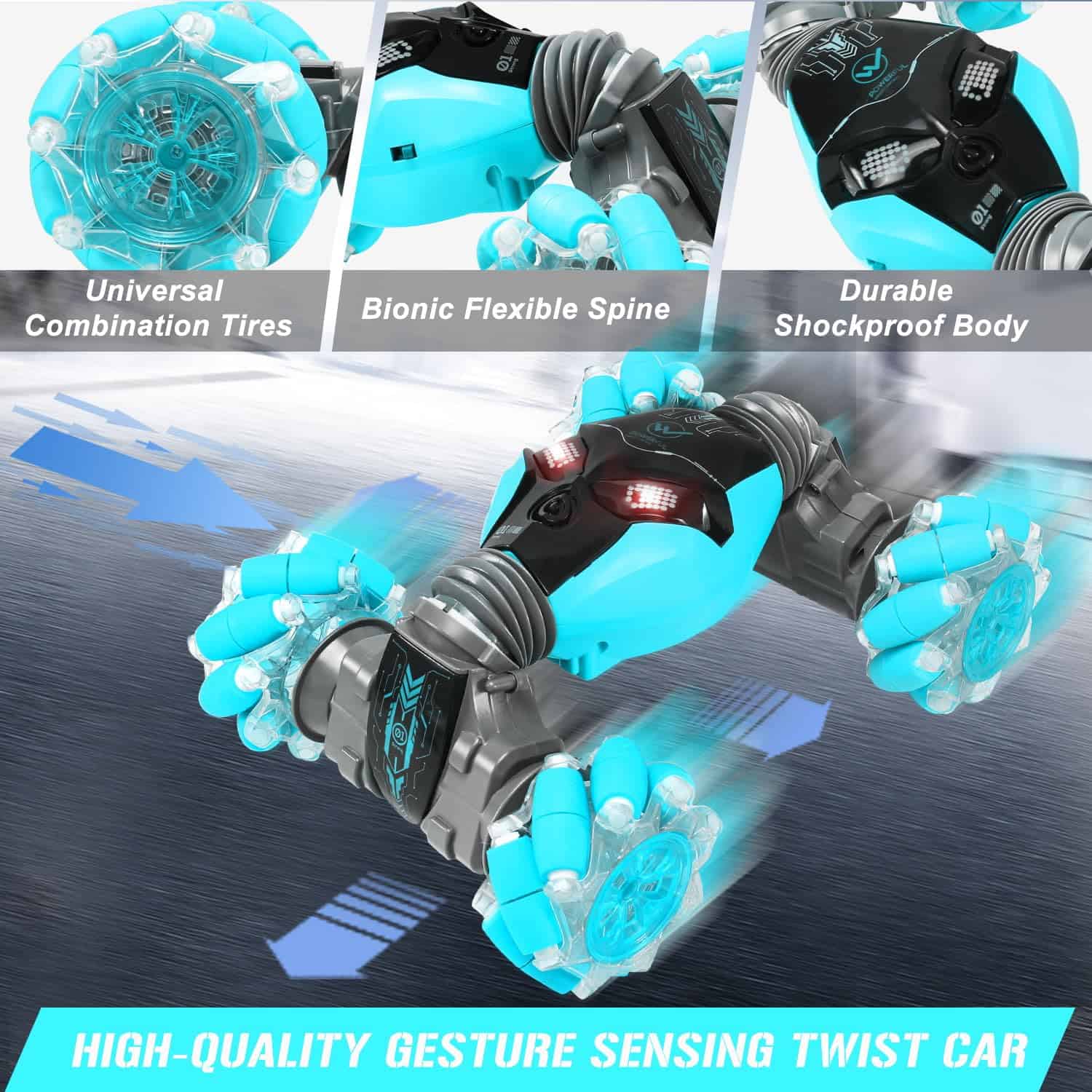 Coche RC AGNEVE con Control Remoto por Gestos, Luces y - Imagen 6