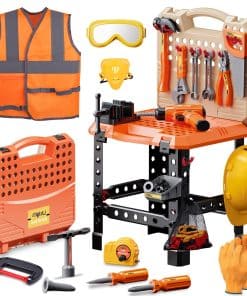 Banco de trabajo para niños, MAGIC4U 95PCS Juego de