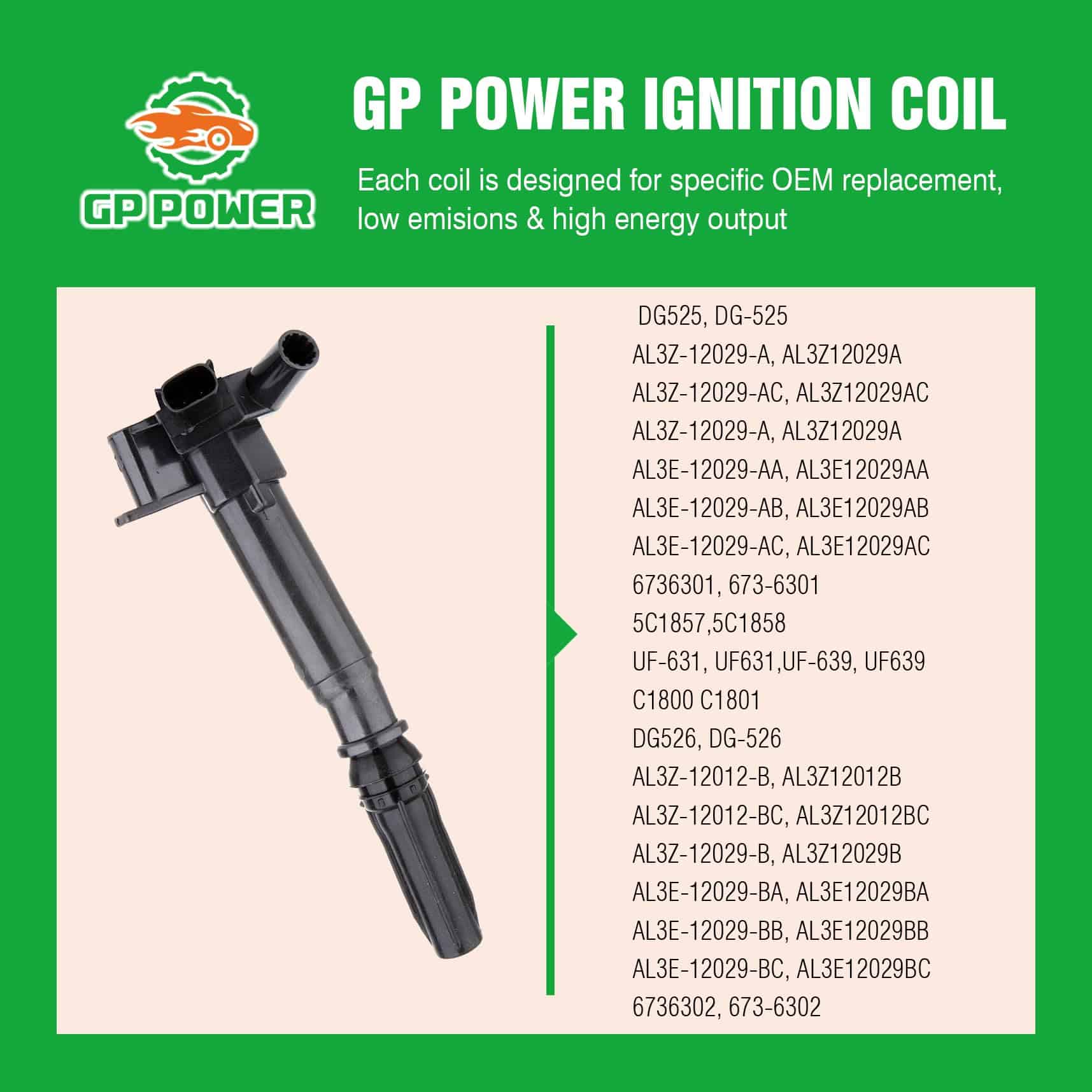 Bobina de Encendido GP POWER Para UF631 UF639 AL3Z-12029-A - Imagen 6