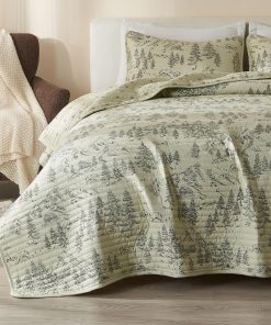 Colcha de Cama Reversible de Albergue Rústico con Osos para