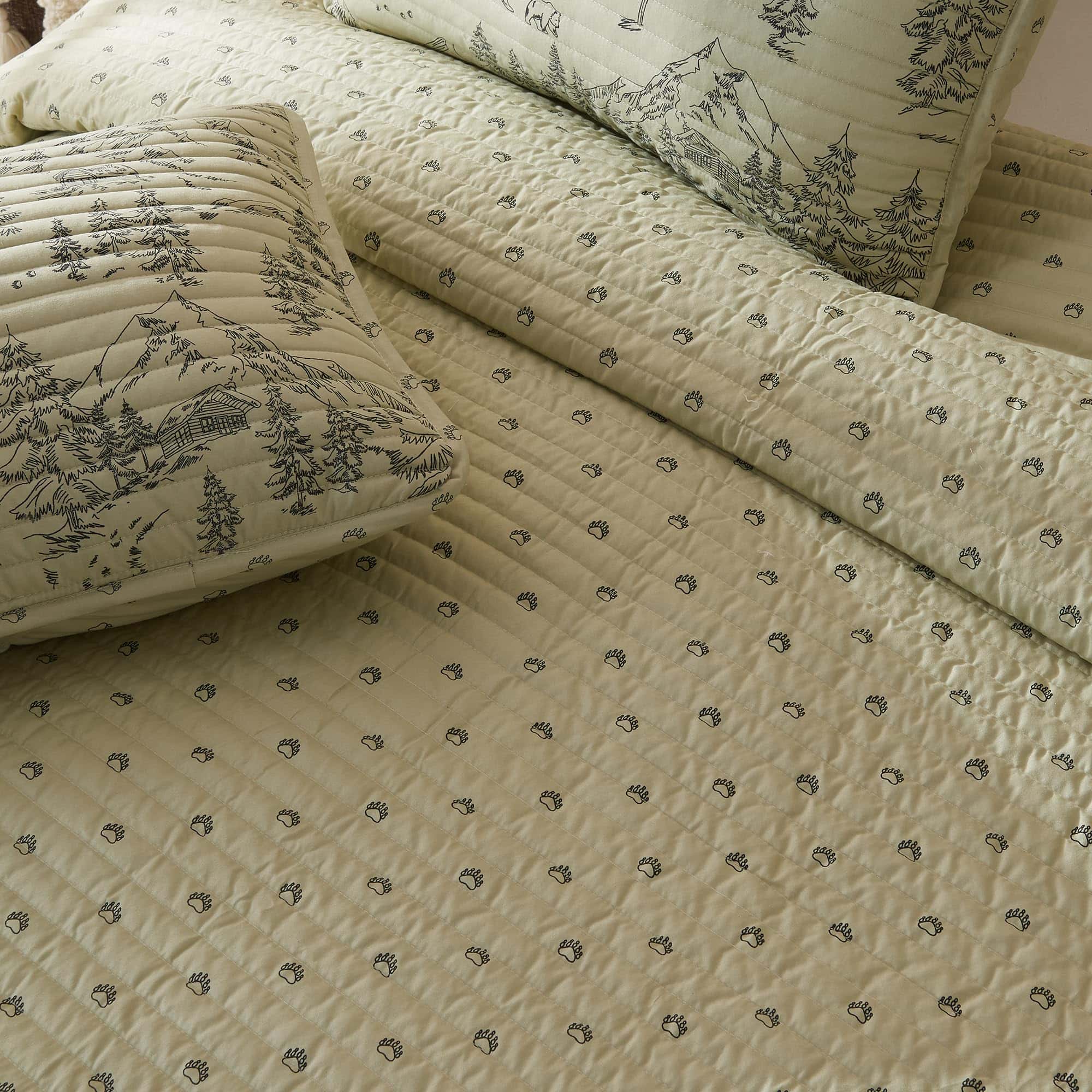 Colcha de Cama Reversible de Albergue Rústico con Osos para - Imagen 4