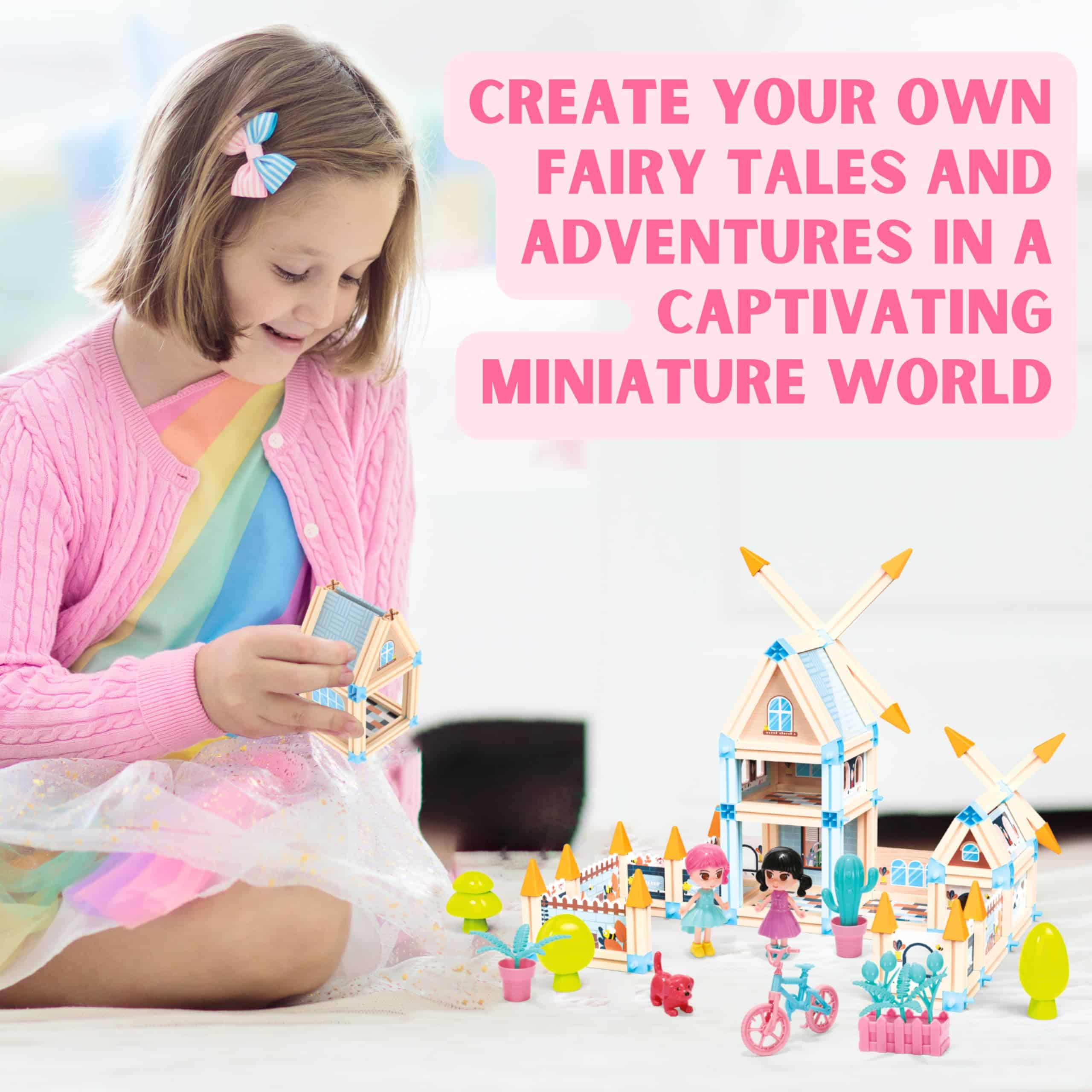 Set de juguete de construcción de 233 piezas para casa de - Imagen 6