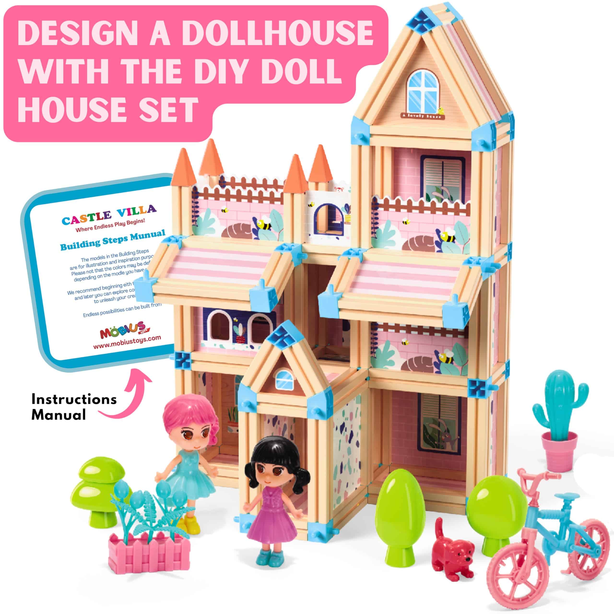 Set de juguete de construcción de 233 piezas para casa de - Imagen 3