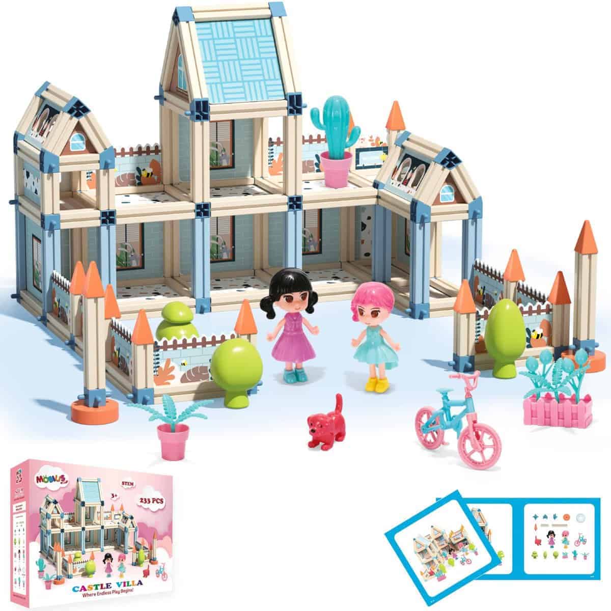 Set de juguete de construcción de 233 piezas para casa de