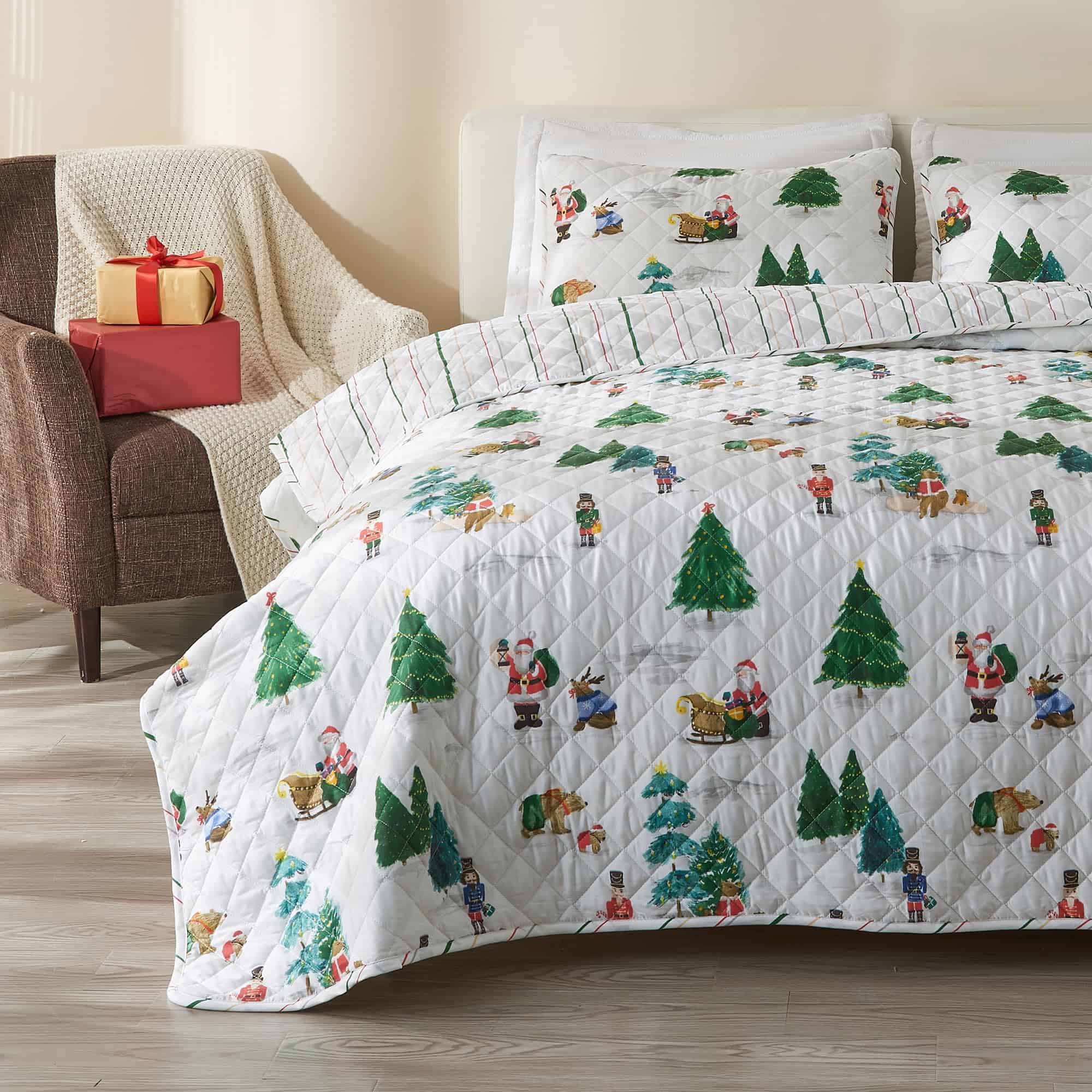 Juego de colcha de Navidad Great Bay Home Full/Queen con