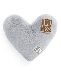 Almohada de Tiro Ponderada de Poliéster Gris Humo Heart