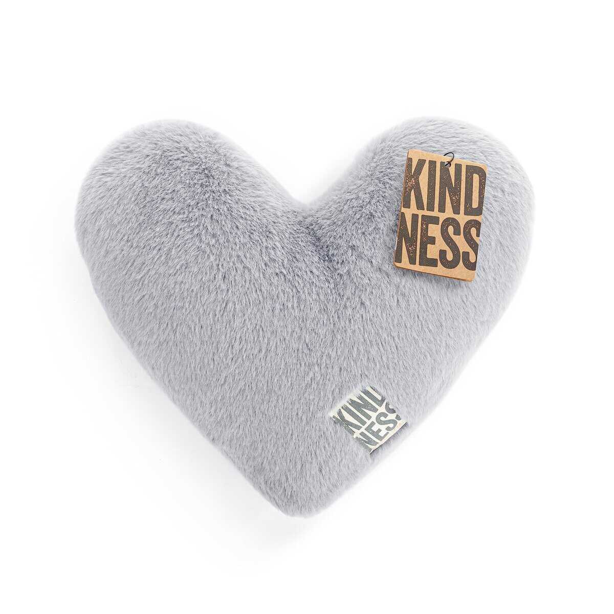 Almohada de Tiro Ponderada de Poliéster Gris Humo Heart