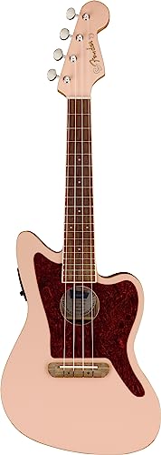 Ukelele Fender de 4 cuerdas, diestro, Rosa Claro