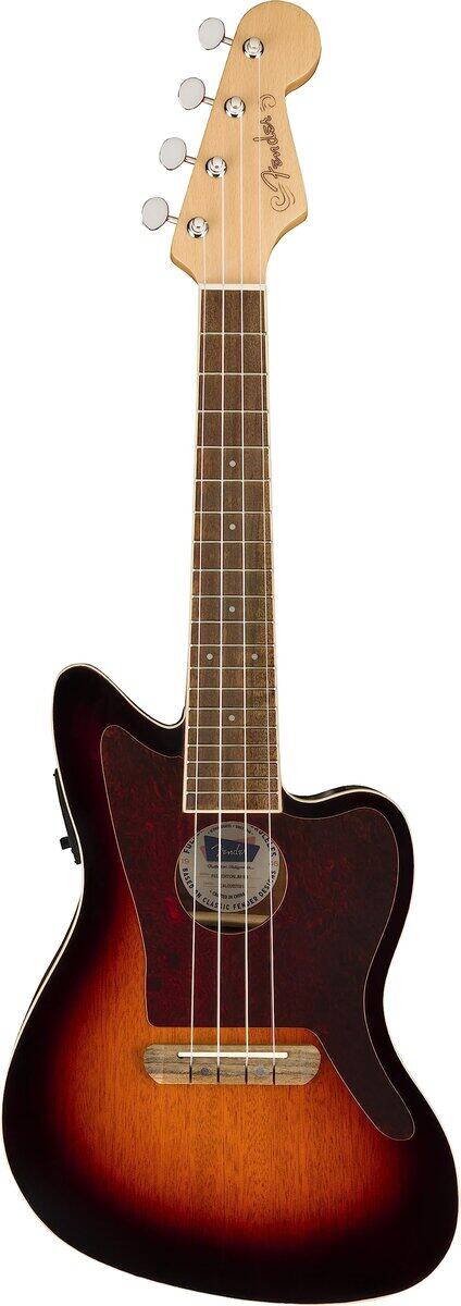 Ukulele Fender de 4 cuerdas, diestro, 3-Color Sunburst