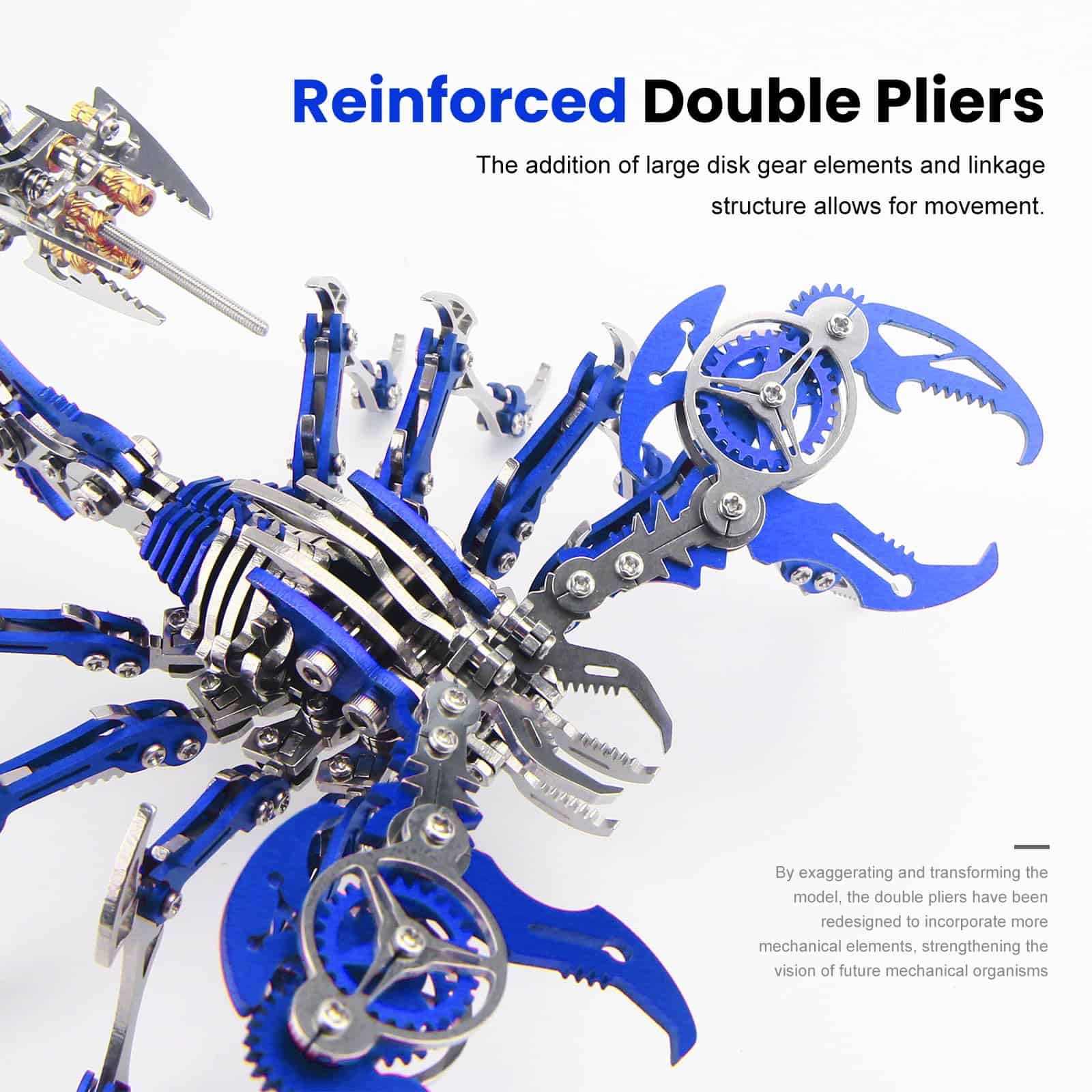 Puzzle Metálico 3D de Escorpión OVIMUM, Kit -Azul - Imagen 4