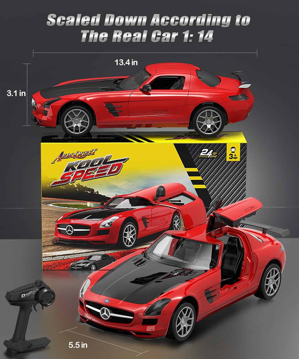 Coche de Control Remoto AEROQUEST Mercedes Benz 1:14 Escala - Imagen 7