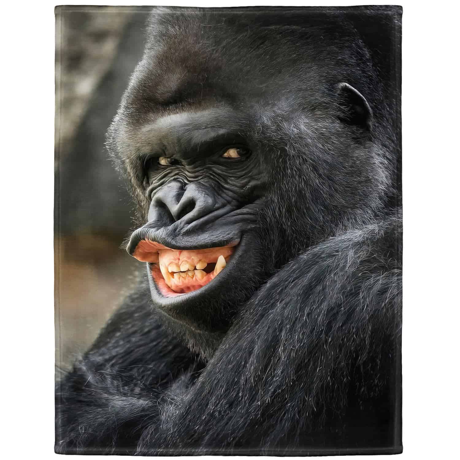 KLRIGR Manta de Lana Suave y Acogedora para Sofá, Gorila
