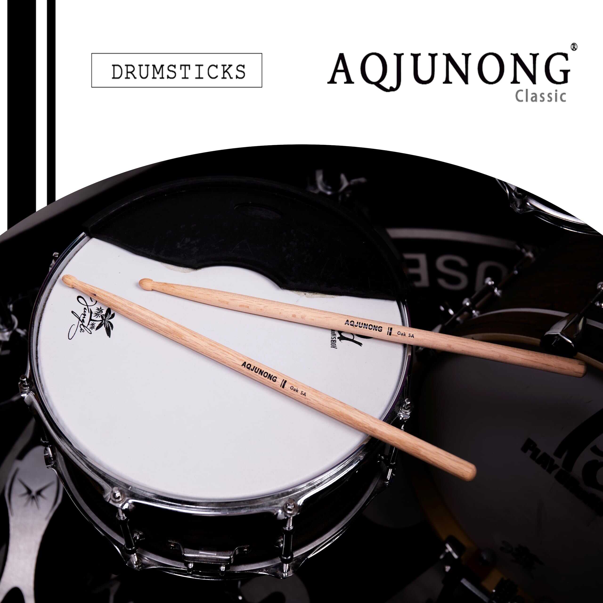 Baquetas de tambor AQJUNONG 5A, 12 pares de baquetas - Imagen 6