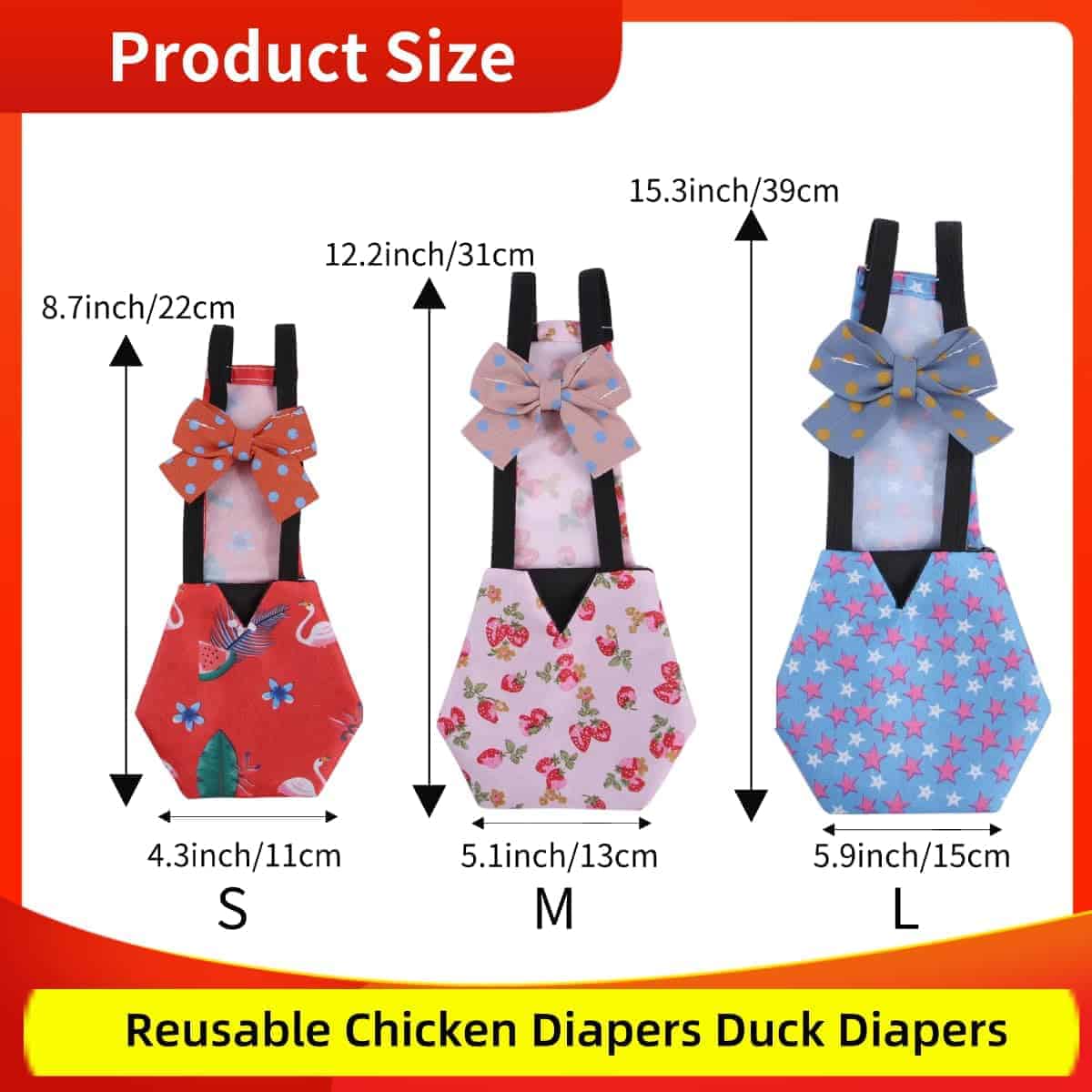 2 Piezas Pañales para Pollos Impermeables con Corbata, Ropa - Imagen 7
