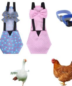 2 Piezas Pañales para Pollos Impermeables con Corbata, Ropa