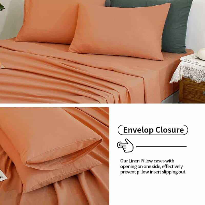 Juego de sábanas de lino TUMEI tamaño Queen, 100% Sábanas - Imagen 5